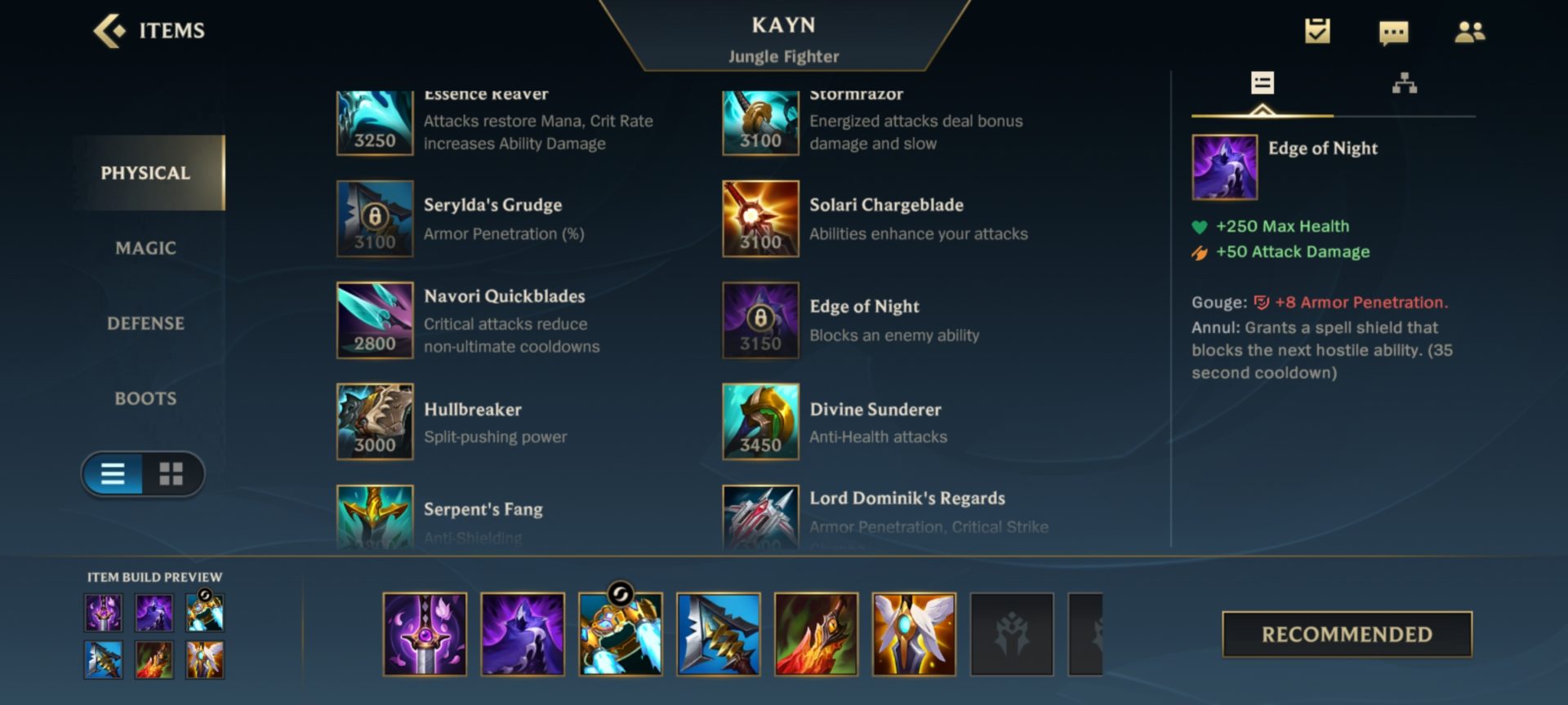 League Of Legends Wild Rift Kayn Shadow Assassin Champion Guide