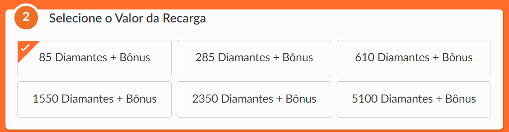 Recarga Free Fire 85 Diamantes + Bônus - Envio Digital 