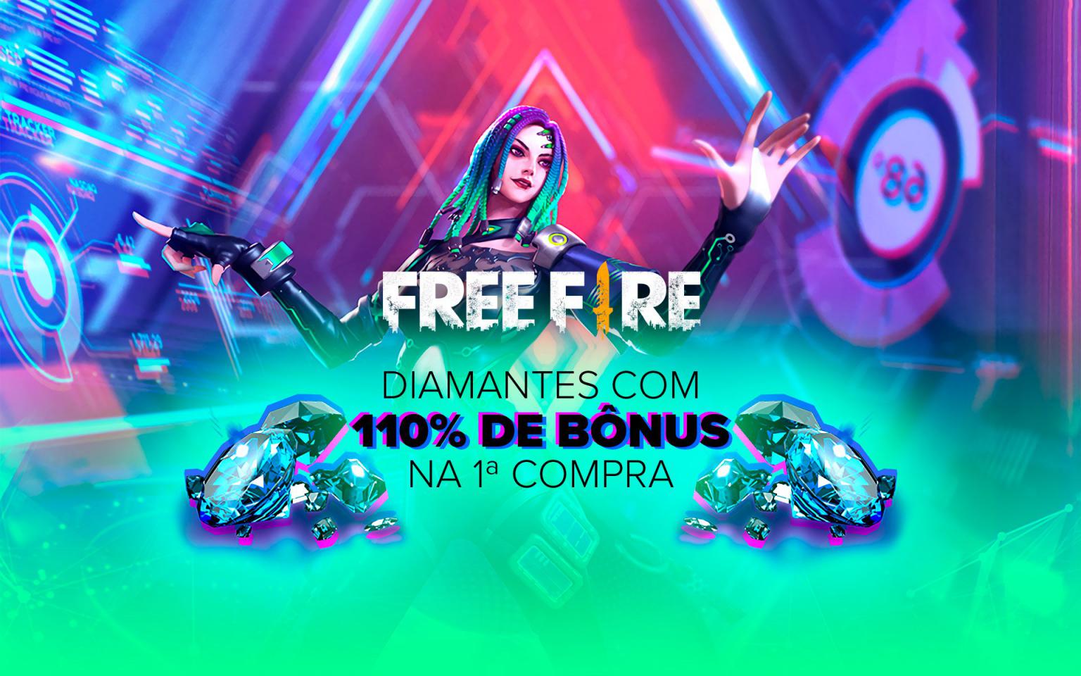 primeira vez; comprar diamantes pela Hype Games Free Fire pelo Pix 