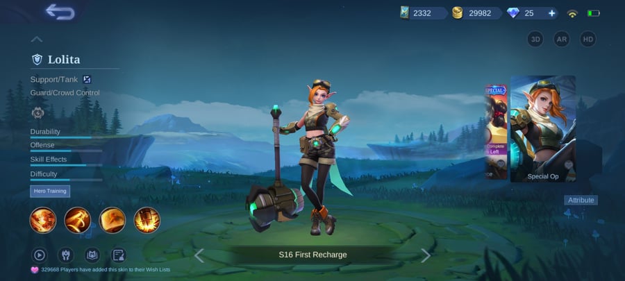 Lolita dans la skin Special Op