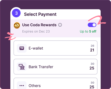 Coda Rewards Payment