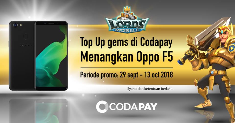 Top-Up Gems Lords Mobile di Codapay