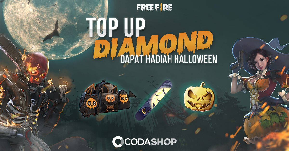 Hadiah Halloween? Top-Up Diamond Free Fire di Codashop