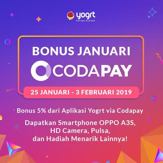 Bonus Januari Dari Yogrt Via Codapay