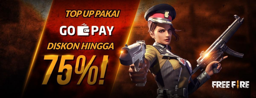 Free Fire Diamonds Discounts Up to 75% on GO-PAY