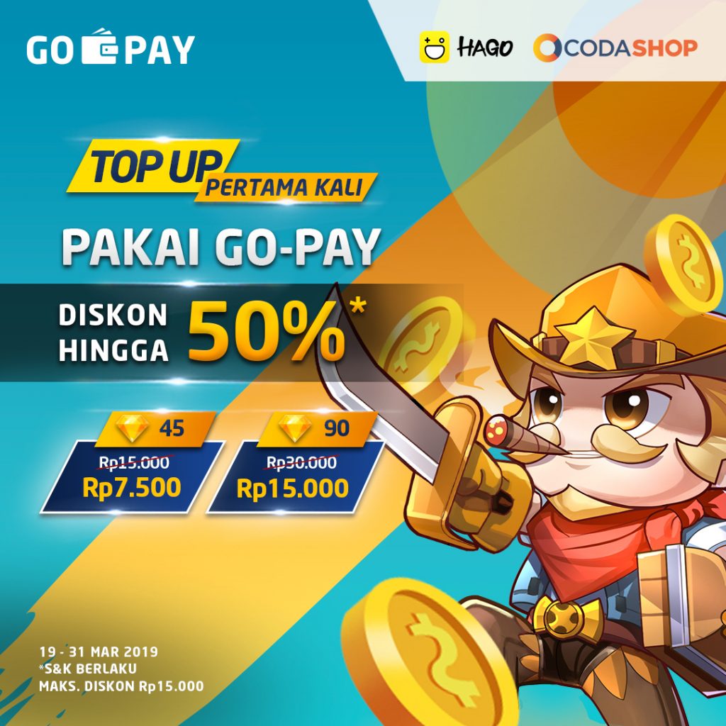 Top Up HAGO Pakai GO-PAY Di Codashop