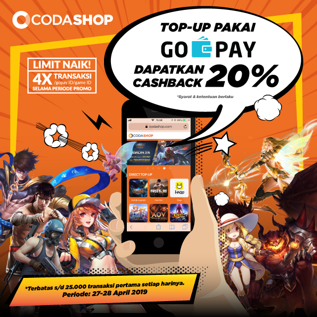 Promo Cashback Pakai GO-PAY Di Codashop