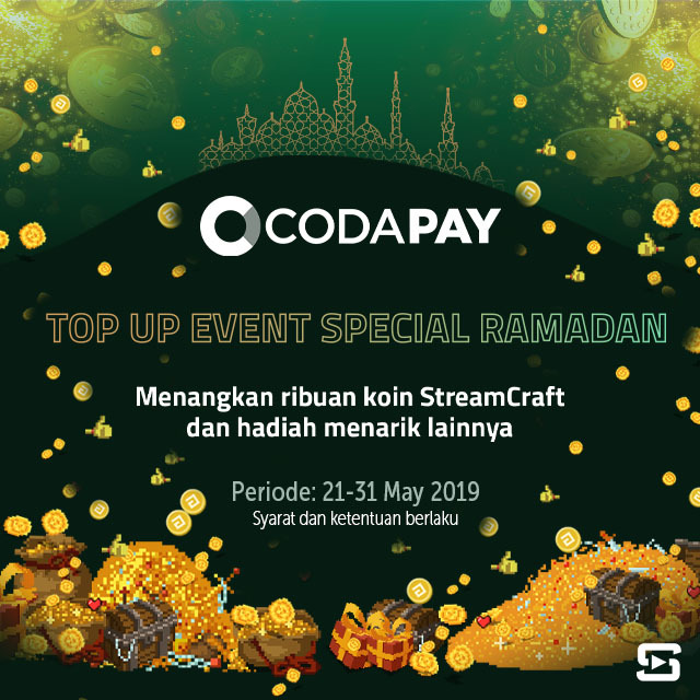 Beli Koin StreamCraft Sekarang Menggunakan Codapay