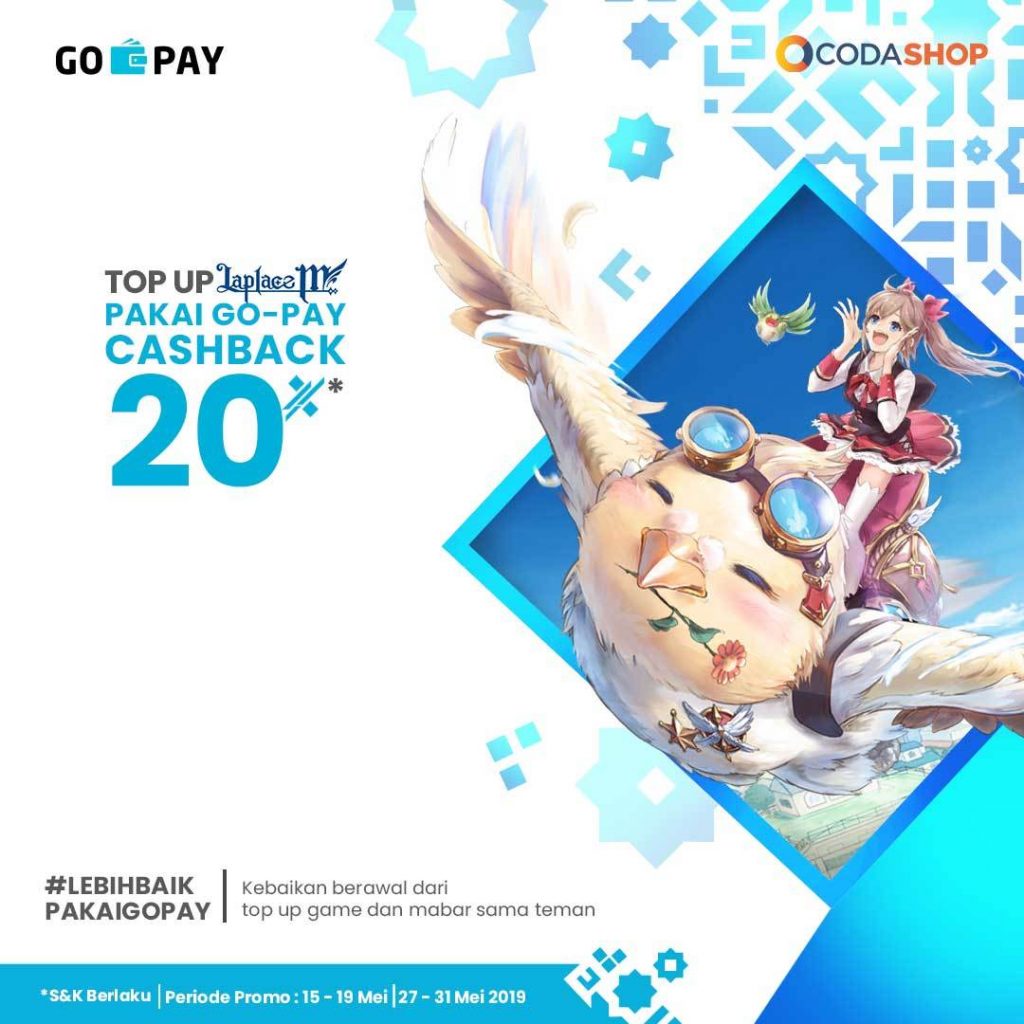 Top Up Laplace M Pakai GO-PAY Dapet Cashback Di Codashop