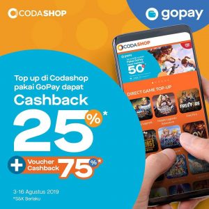 Promo Cashback Lagi Dari GO-PAY Buat User Codashop
