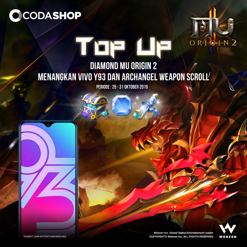 Top Up MU Origin 2 Di Codashop Menangkan Hadiah Utama