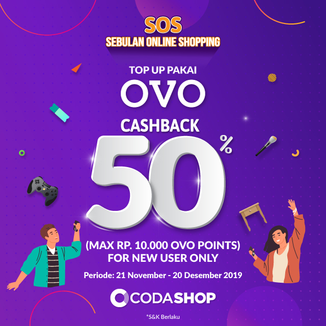 Sebulan Online Shopping Pakai OVO Di Codashop