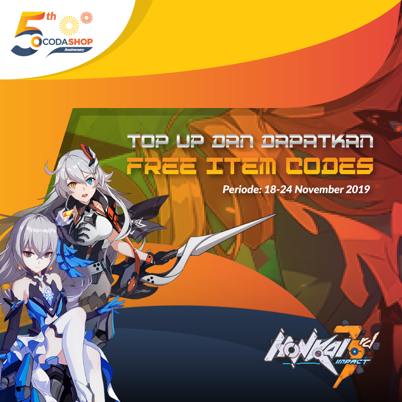 Bonus Top Up & Item Code Gratis Di Minggu Codashop Anniversary