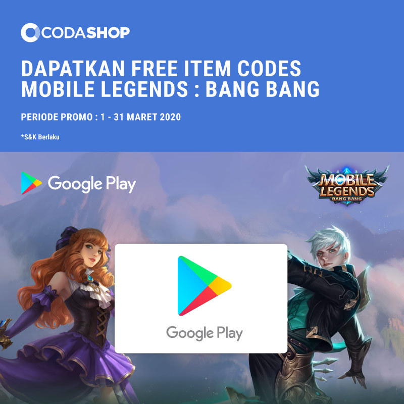 Beli Google Play Voucher Dapet Bonus Item Mobile Legends