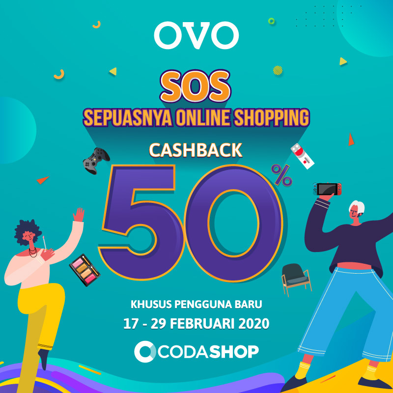 Sebulan Online Shopping Pakai OVO Cashback 50% Di Codashop