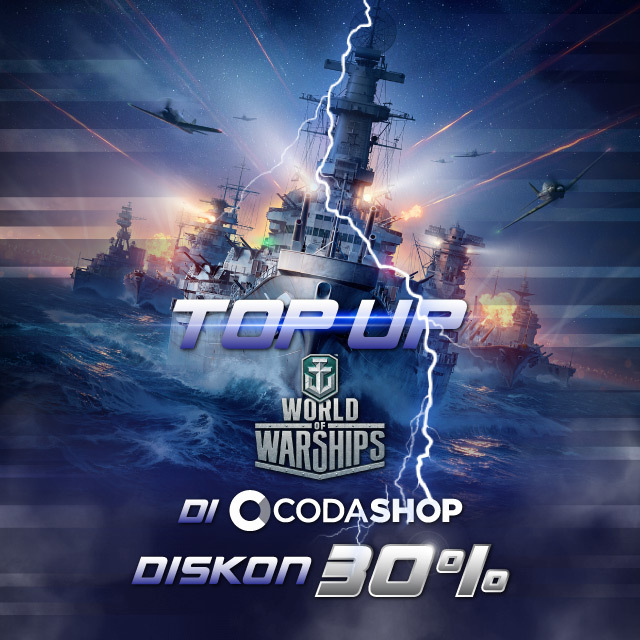 Diskon 30% Dengan Top-up World of Warships di Codashop