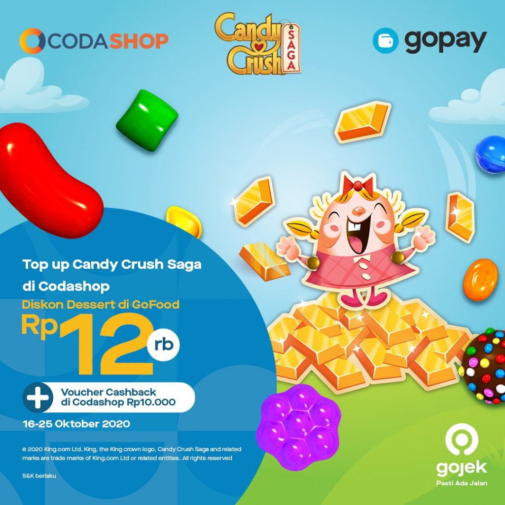 Top Up Candy Crush Saga Bisa Dapet Voucher Makanan
