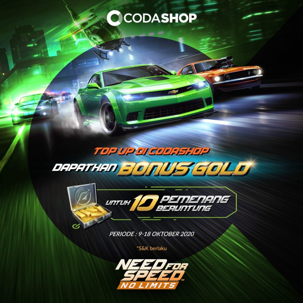 Bonus Top Up Need For Speed Di Codashop