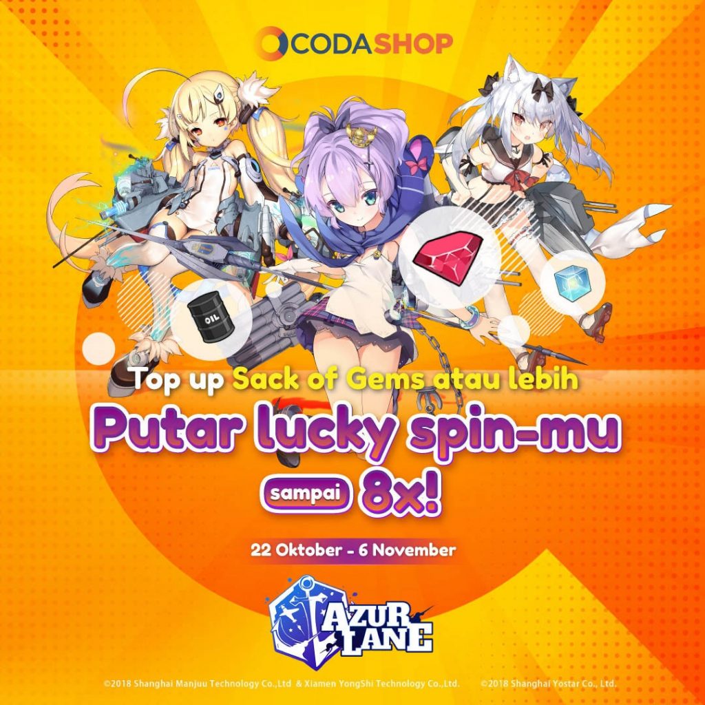 Top Up Gems Azur Lane Dan Dapatkan Kesempatan Lucky Spin