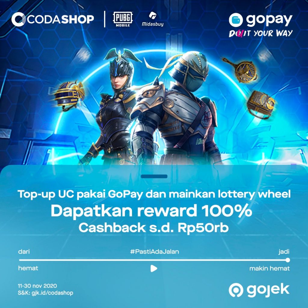 PUBG Mobile Reward In-Game Dari Gopay dan Codashop