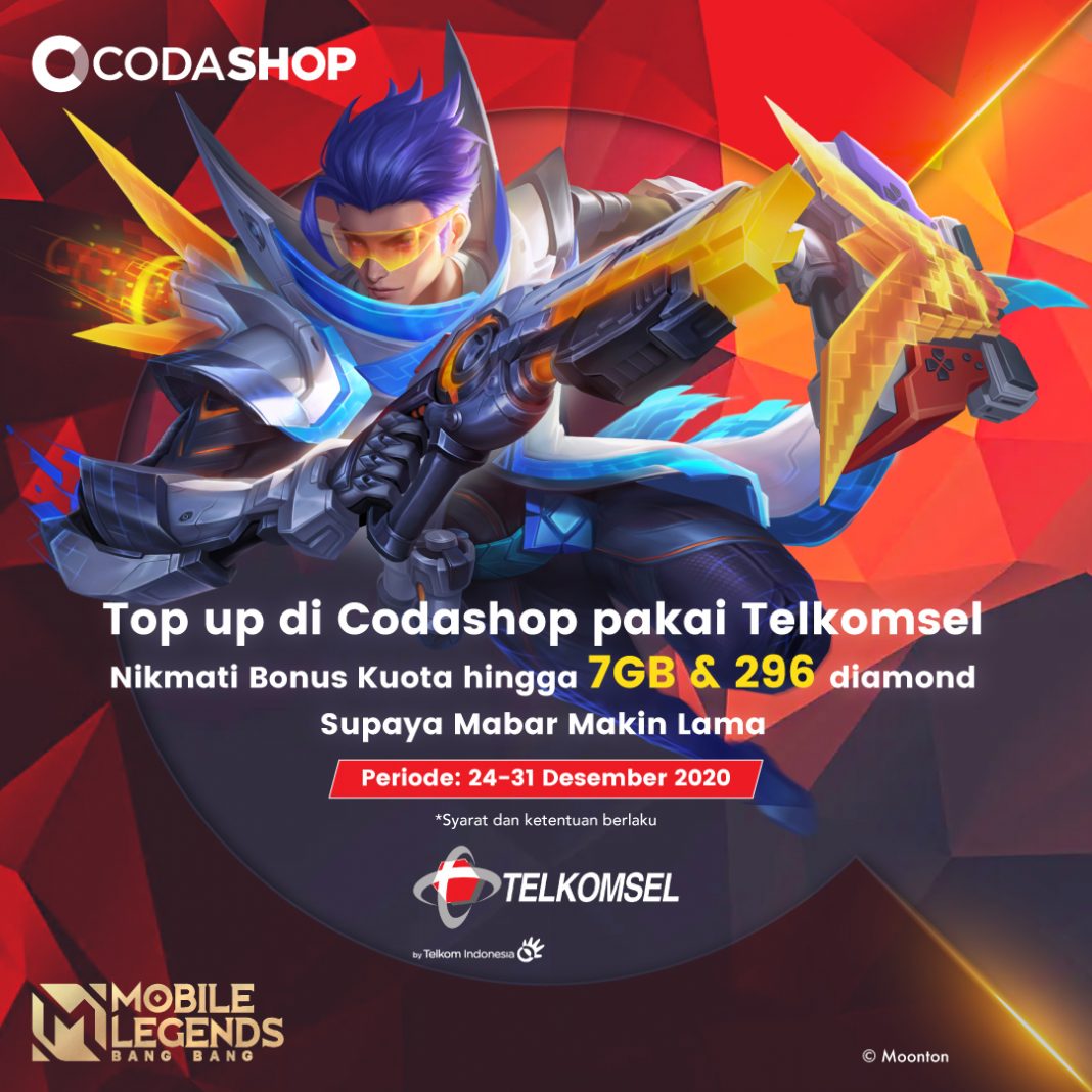 Top Up Mobile Legends GRATIS 296 DIAMONDS Dan KUOTA Sd 7GB