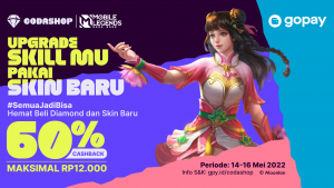 PROMO GOPAY: TOP UP MOBILE LEGENGS CASHBACK 60%!