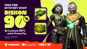 Promo Shopeepay Chasback 90% Top UP Free Fire!