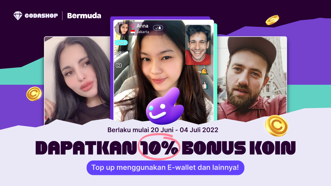 Top up BERMUDA Bonus 10% Codashop