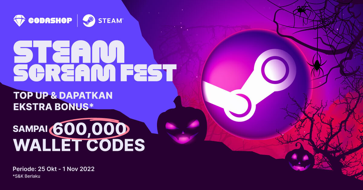 Promo Steam Wallet Scream Fest Codashop