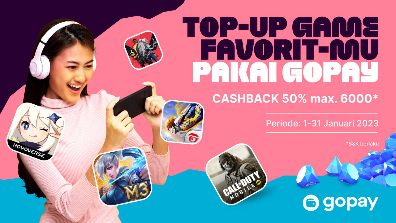 Promo Payday GOPAY codashop CASHBACK 50%