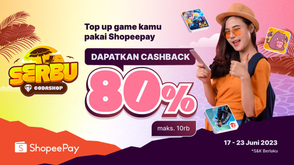 PROMO : ShopeePay CASHBACK 80% Max. 10,000 | Codashop Blog ID