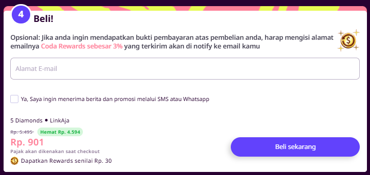 Free Fire ID Payment Channel LinkAja (2)