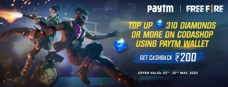 Top Up On Free Fire Using Paytm & Get Up To RS 200 ...