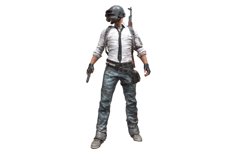 pubg white shirt and tie