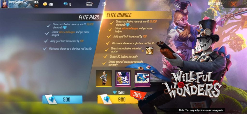 Elite Pass and Bundle