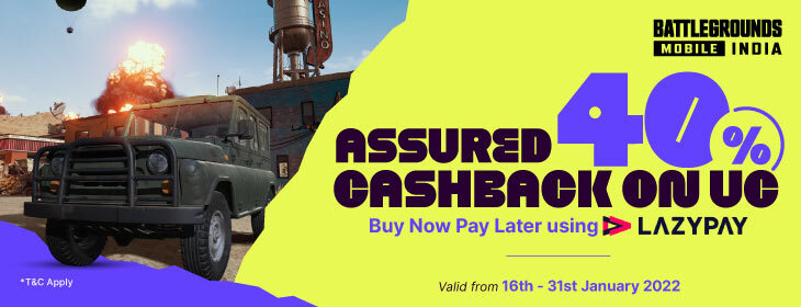 Assured 40% Cashback using LazyPay