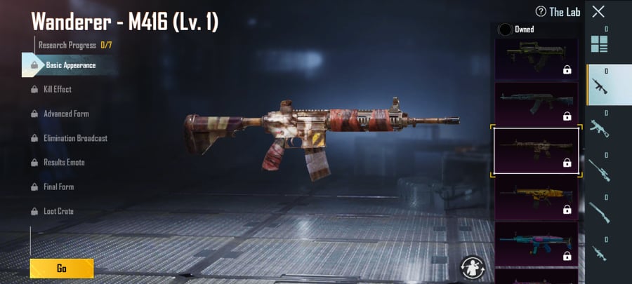 BGMI Weapon Skin Upgrade M416