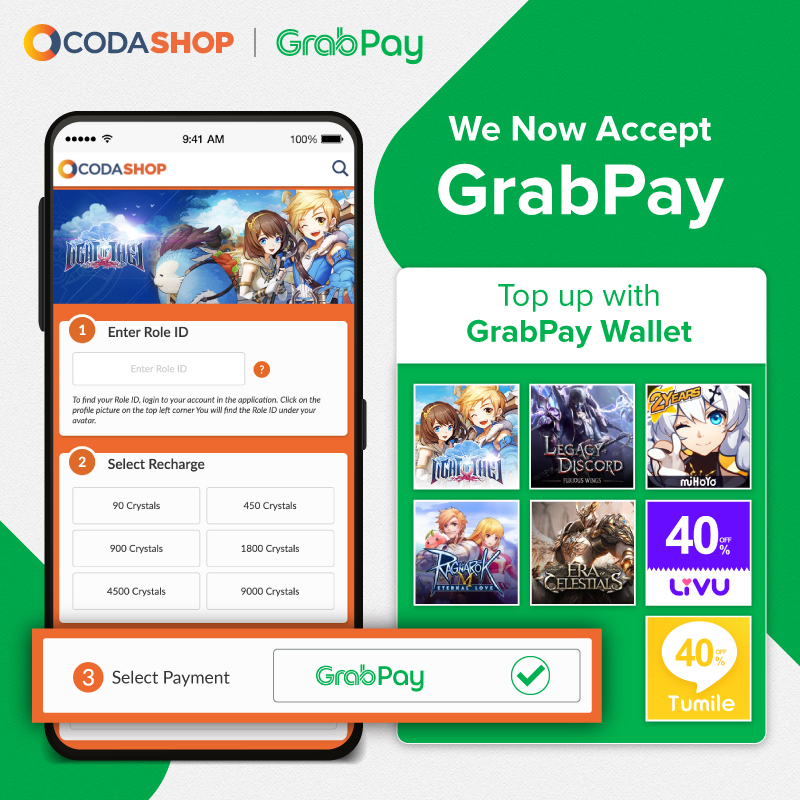 Top Up Using GrabPay On Codashop | Codashop Blog MY