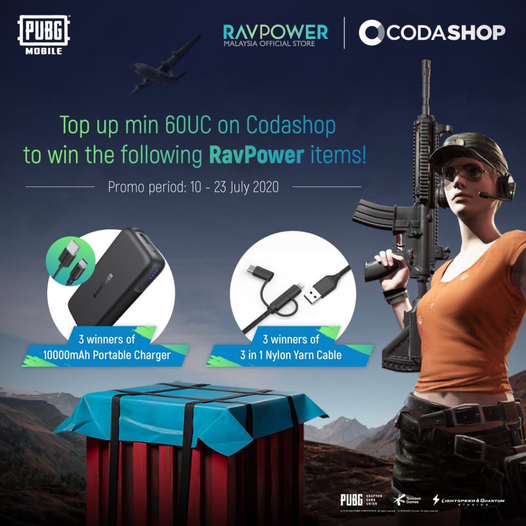 Codashop PUBG M Spend and Win RavPower