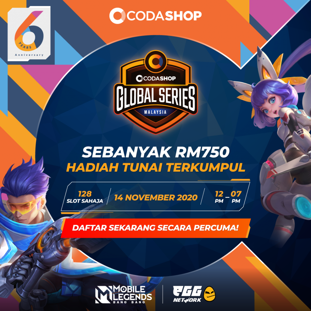 Celebrate Coda6years With Codashop Global Series Malaysia November 2020 Codashop Blog My