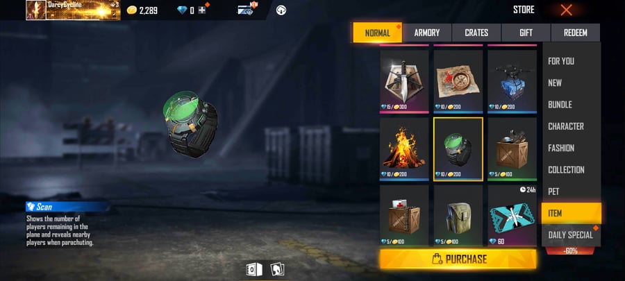 Free Fire Items