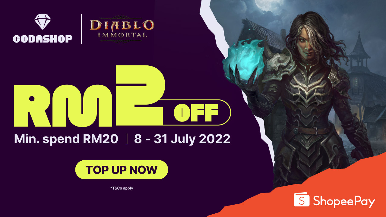Diablo Immortal: ShopeePay RM2 Discount