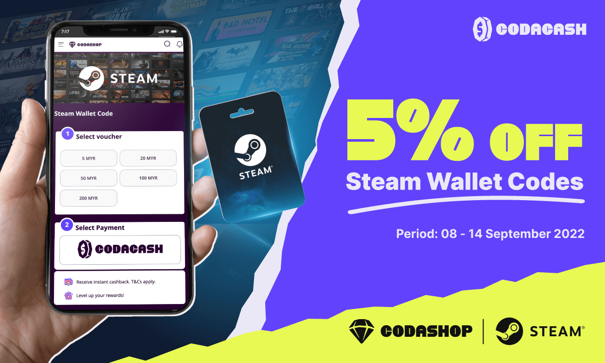 Steam Wallet Code 5% off
