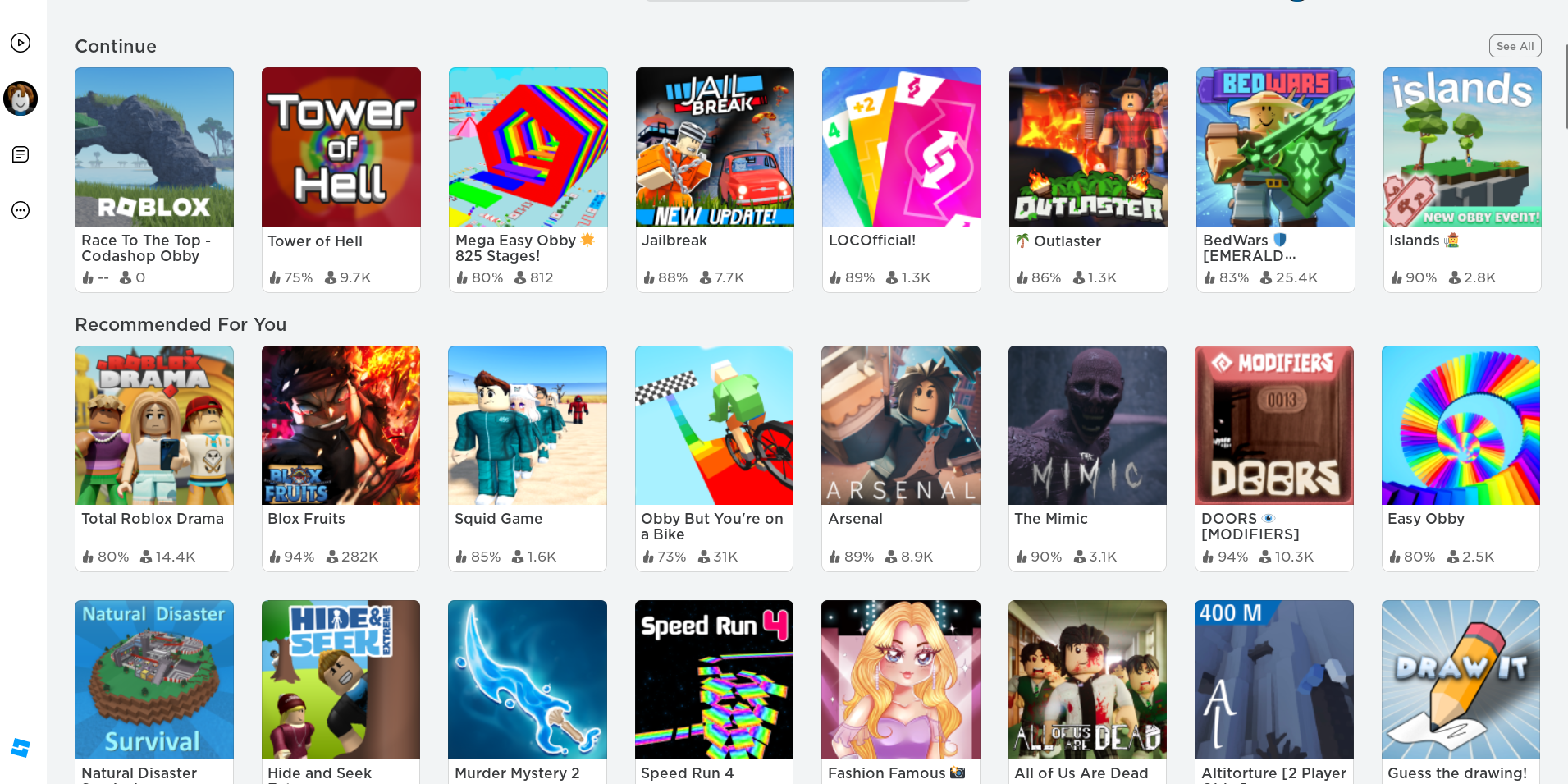 Game List Roblox