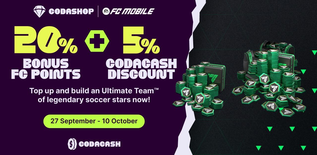 Enjoy 20% Bonus FC Points + 5% Codacash Discount!