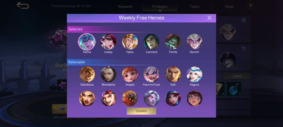 Weekly Free Heroes - MLBB