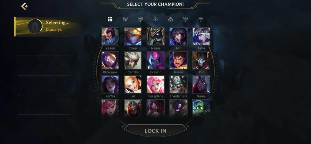 Wild Rift Champion Select