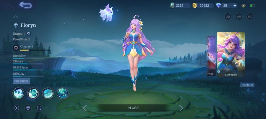 Best heroes in mobile legends Floryn’s Springtide basic skin