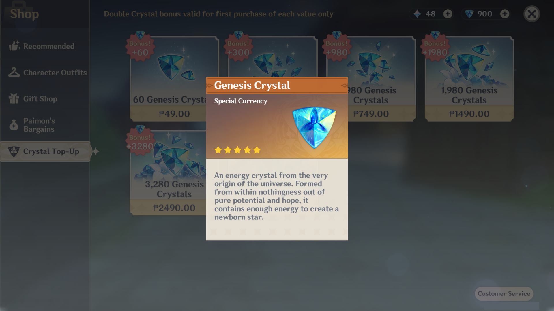 Genshin Impact Genesis Crystals