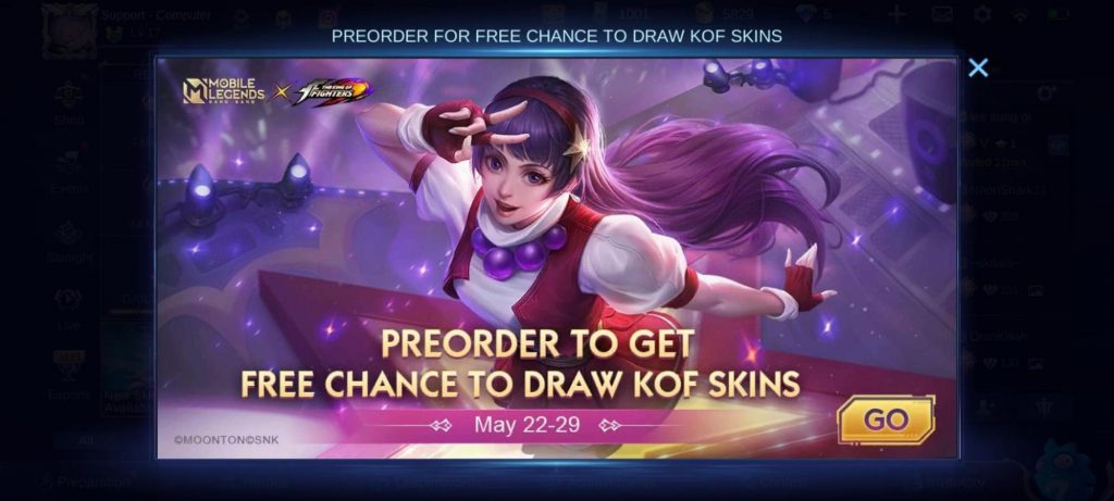 MLBB KOF series skins